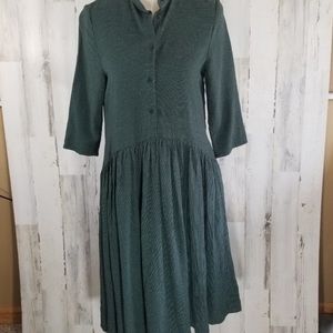 Hidden Alley Roolee Green Midi Linen Dress